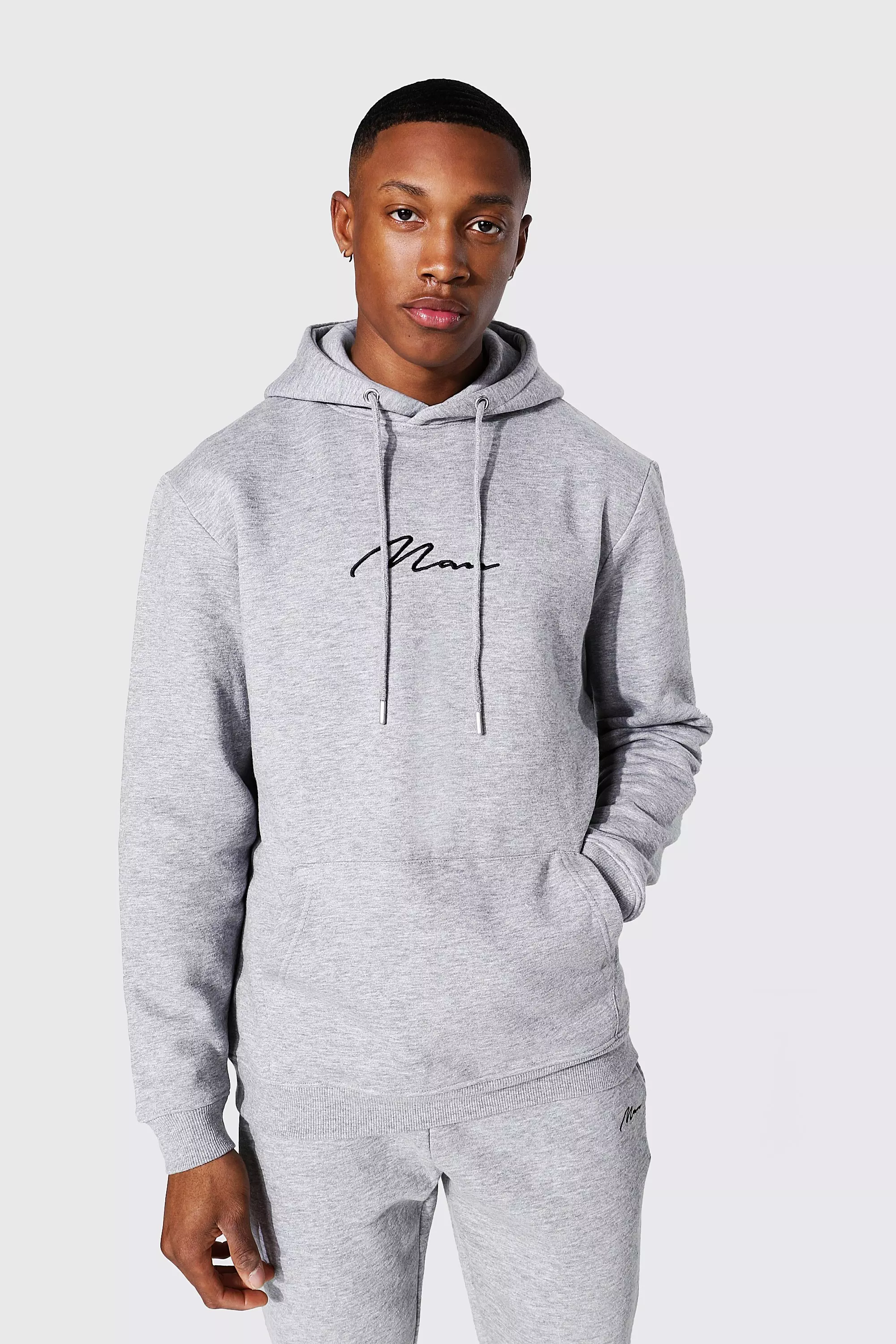 Boohooman discount signature hoodie